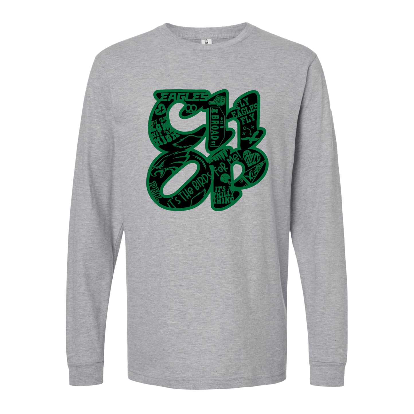 CHOP Birds heather gray long sleeve tee - *leftover physical stock* READY-TO-SHIP (ships in 1-2 business days)