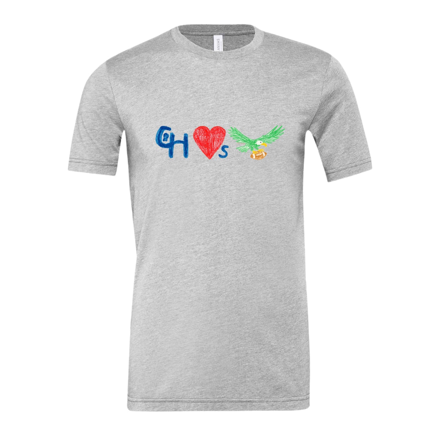 CHOP ❤️s the Birds heather gray short sleeve t-shirt - PRINTED-TO-ORDER (ships from local print shop)