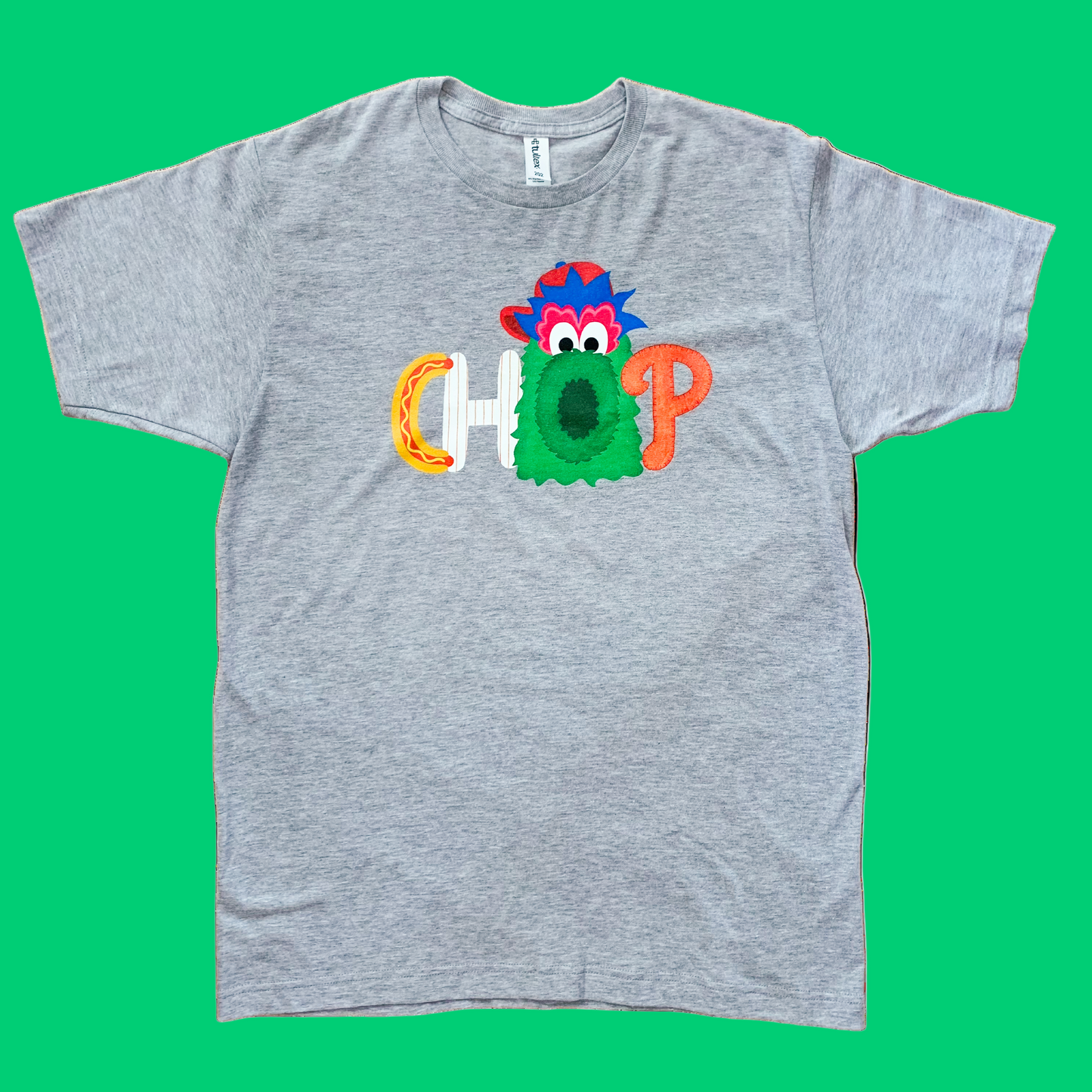 CHOP Philly baseball mascot HEATHER GRAY short sleeve t-shirt