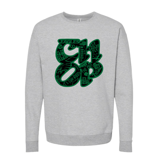 CHOP Birds heather gray crewneck sweatshirt - *leftover physical stock* READY-TO-SHIP (ships in 1-2 business days)