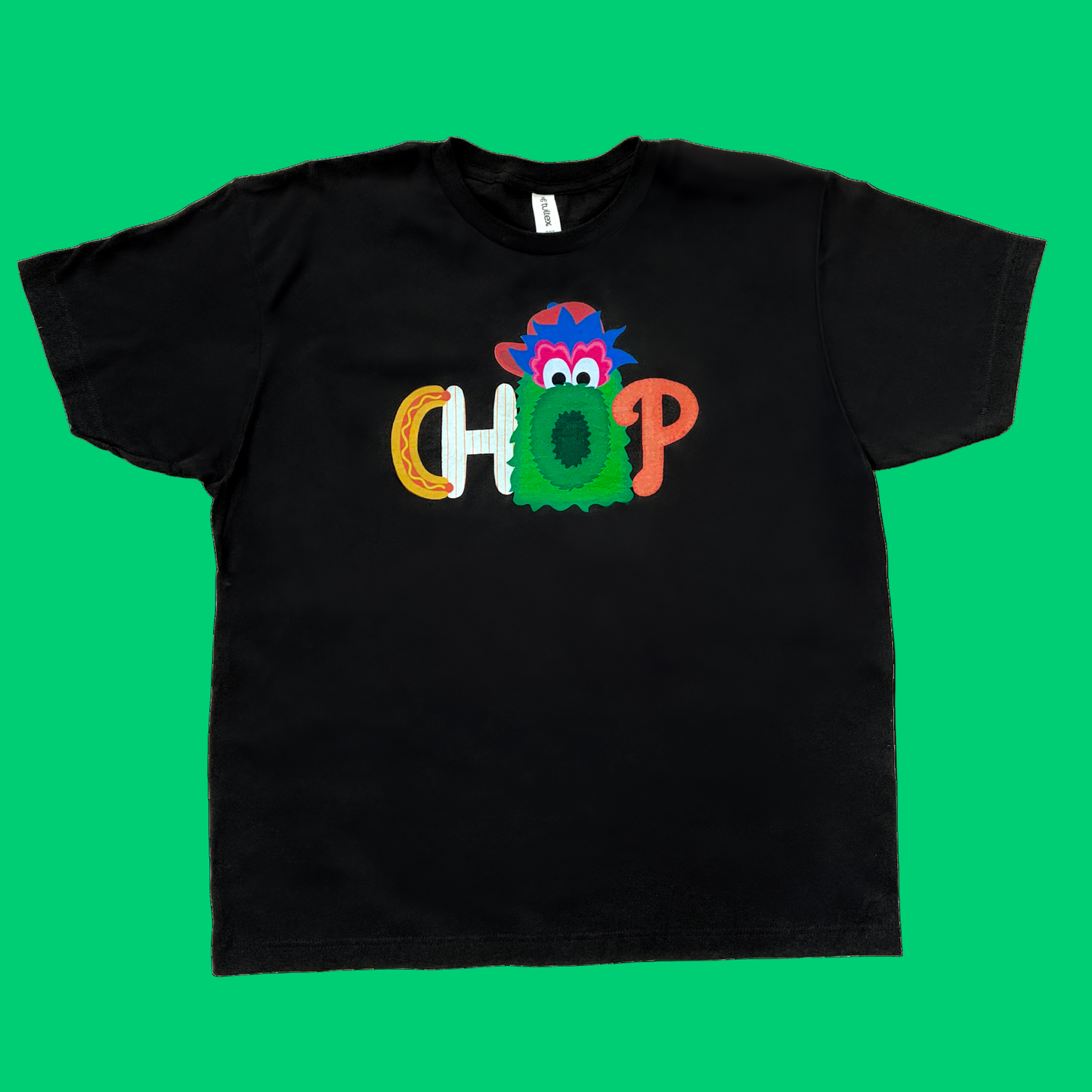 CHOP Philly baseball mascot BLACK short sleeve t-shirt