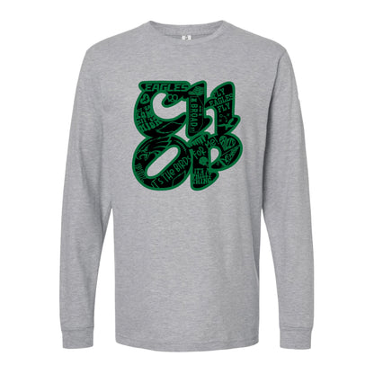 CHOP Birds heather gray long sleeve tee - *leftover physical stock* READY-TO-SHIP (ships in 1-2 business days)