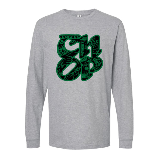 CHOP Birds heather gray long sleeve tee - *leftover physical stock* READY-TO-SHIP (ships in 1-2 business days)