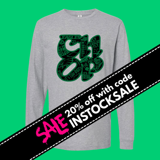 CHOP Birds heather gray long sleeve tee - *leftover physical stock* READY-TO-SHIP (ships in 1-2 business days)