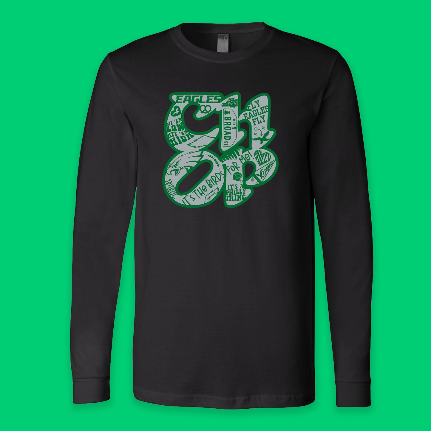 CHOP Birds black long sleeve tee - PRINTED-TO-ORDER (ships from local print shop)