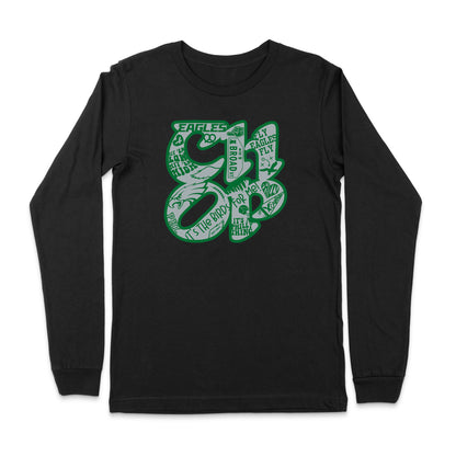 CHOP Birds black long sleeve tee - PRINTED-TO-ORDER (ships from local print shop)