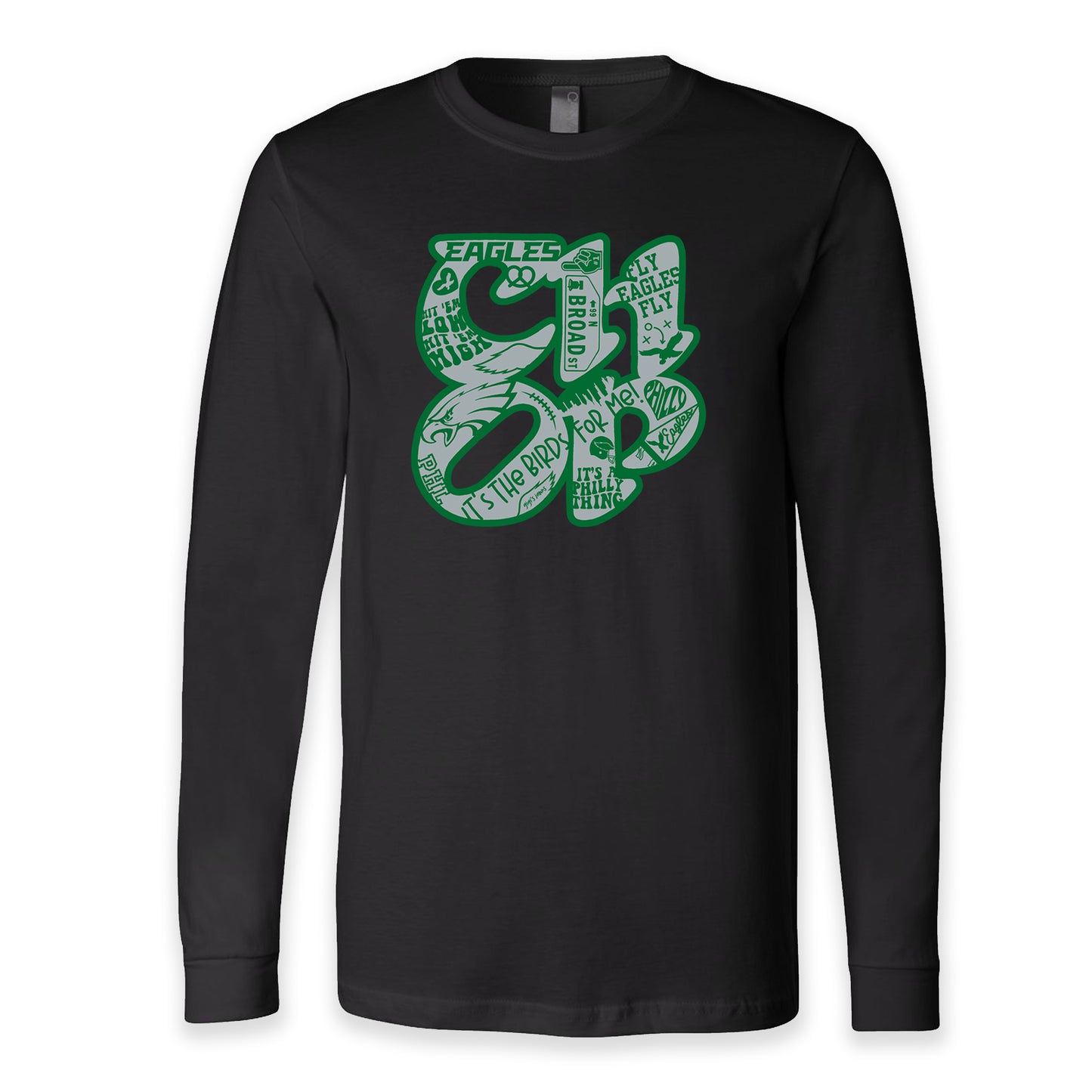 CHOP Birds black long sleeve tee - PRINTED-TO-ORDER (ships from local print shop)