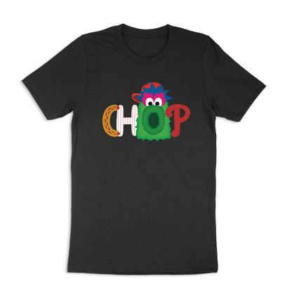 CHOP Philly baseball mascot black short sleeve t-shirt - PRINTED-TO-ORDER (ships from local print shop)