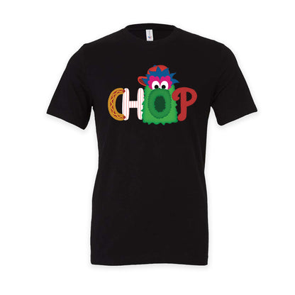 CHOP Philly baseball mascot black short sleeve t-shirt - PRINTED-TO-ORDER (ships from local print shop)