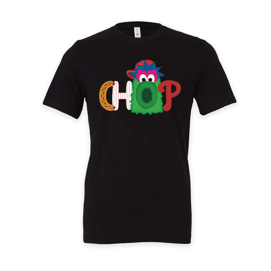 CHOP Philly baseball mascot black short sleeve t-shirt - PRINTED-TO-ORDER (ships from local print shop)