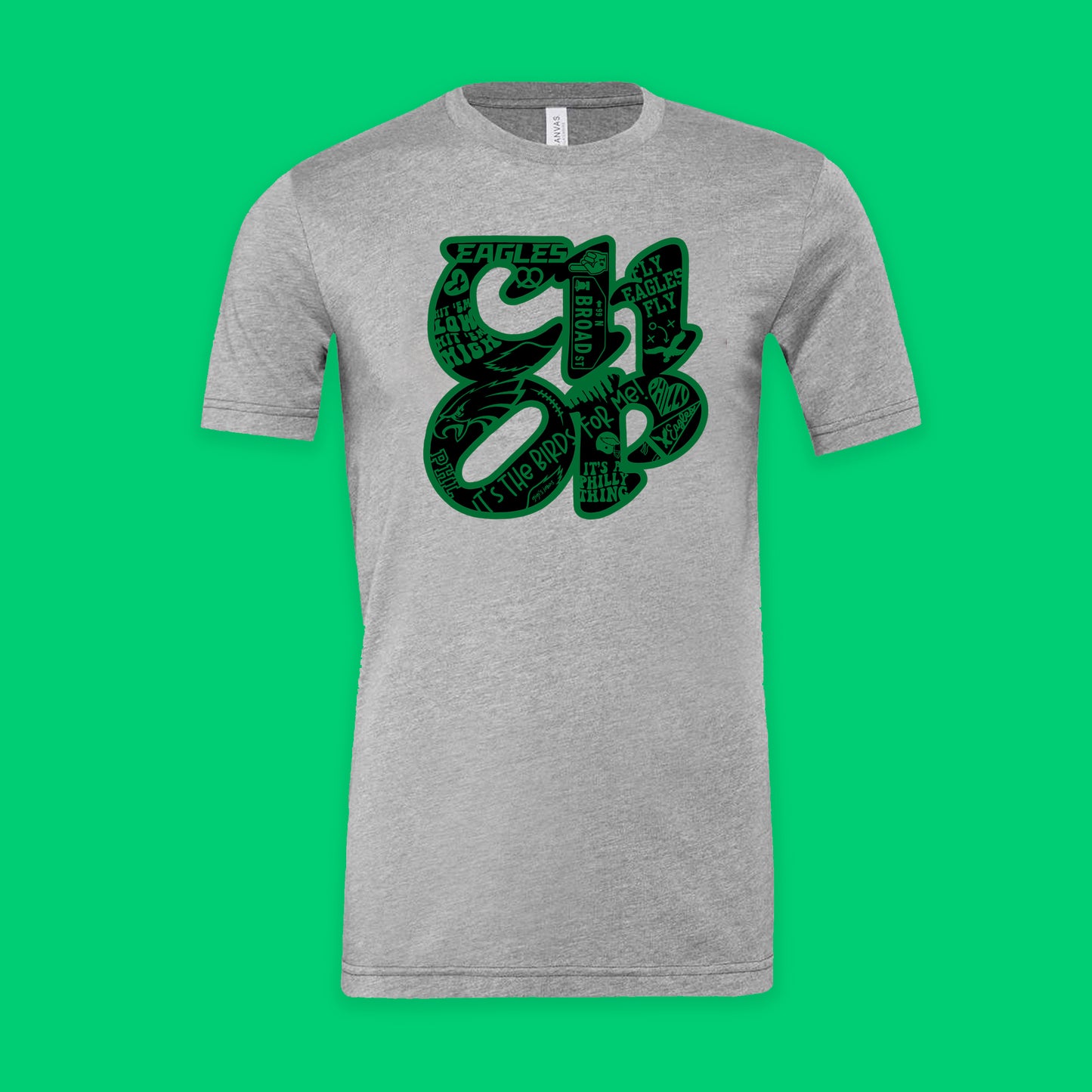 CHOP Birds heather gray short sleeve t-shirt - PRINTED-TO-ORDER (ships from local print shop)