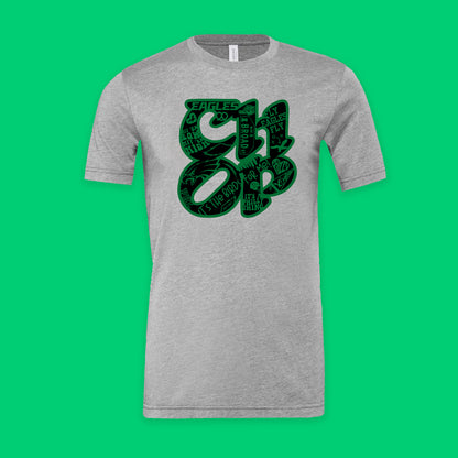 CHOP Birds heather gray short sleeve t-shirt - PRINTED-TO-ORDER (ships from local print shop)