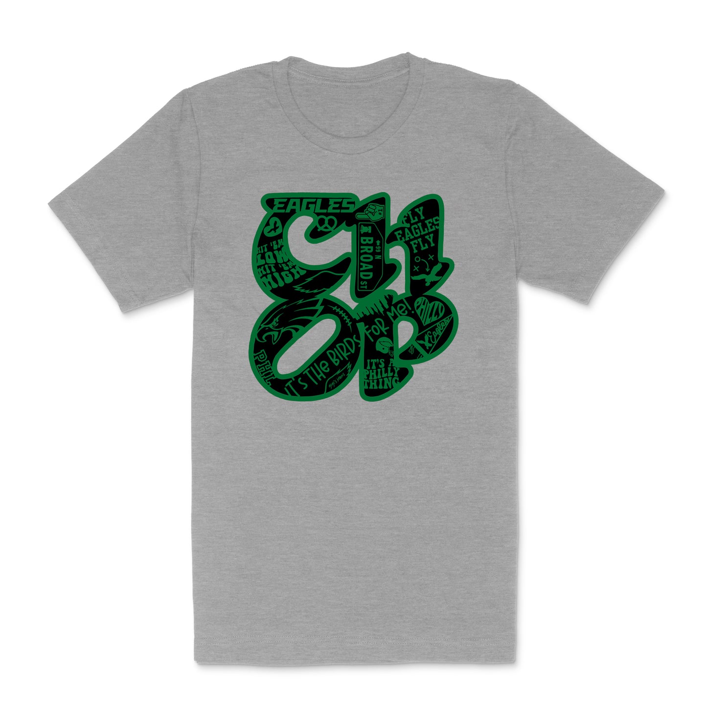 CHOP Birds heather gray short sleeve t-shirt - PRINTED-TO-ORDER (ships from local print shop)