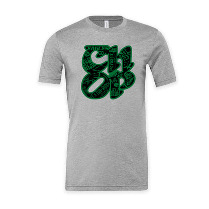 CHOP Birds heather gray short sleeve t-shirt - PRINTED-TO-ORDER (ships from local print shop)