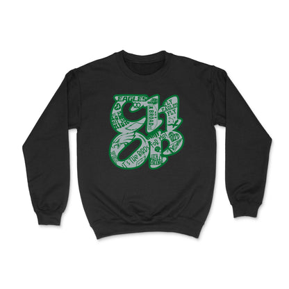CHOP Birds black crewneck sweatshirt - PRINTED-TO-ORDER (ships from local print shop)