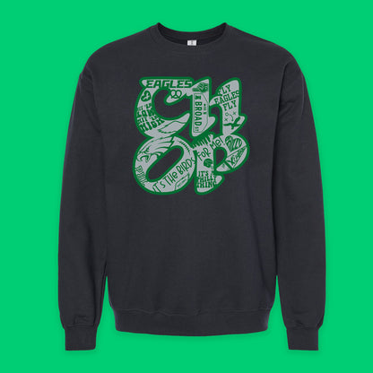 CHOP Birds black crewneck sweatshirt - PRINTED-TO-ORDER (ships from local print shop)