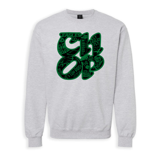 CHOP Birds heather gray crewneck sweatshirt - PRINTED-TO-ORDER (ships from local print shop)