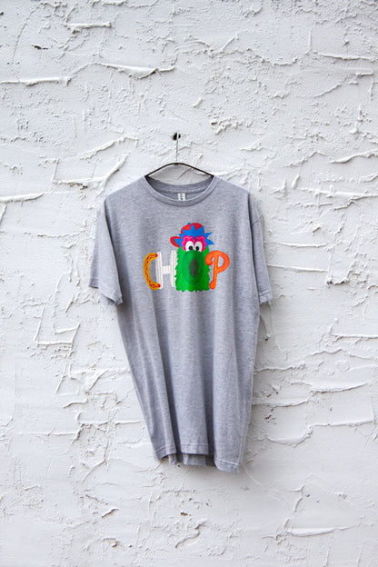CHOP Philly baseball mascot HEATHER GRAY short sleeve t-shirt
