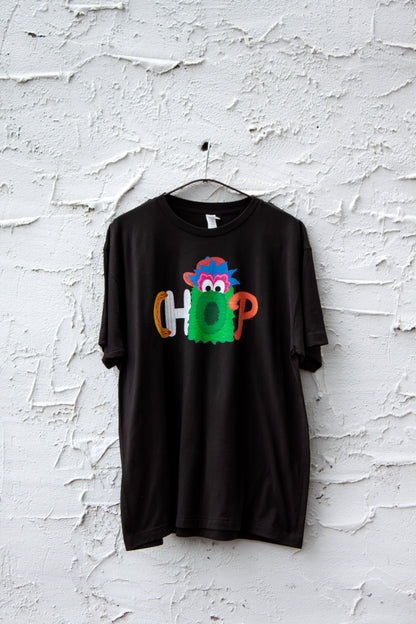 CHOP Philly baseball mascot BLACK short sleeve t-shirt
