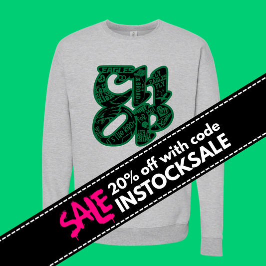 CHOP Birds heather gray crewneck sweatshirt - *leftover physical stock* READY-TO-SHIP (ships in 1-2 business days)