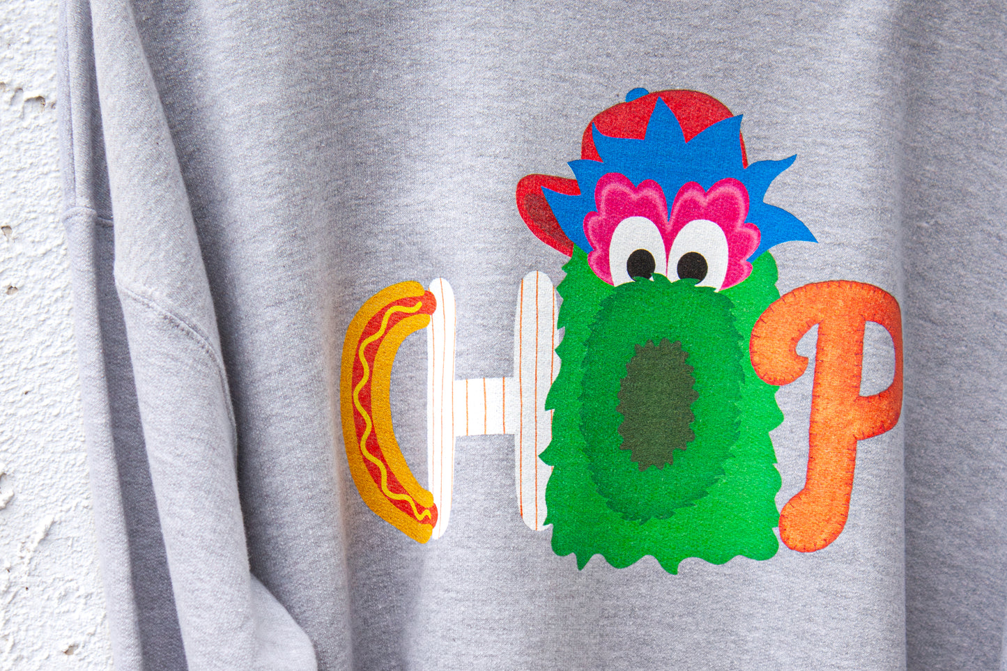 CHOP Philly baseball mascot HEATHER GRAY crewneck sweatshirt