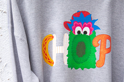 CHOP Philly baseball mascot HEATHER GRAY crewneck sweatshirt